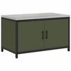 vidaXL Kitchen Storage with Shelf Olive Green 90 x 50 x 53 cm Steel