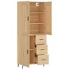 vidaXL Highboard Sonoma Oak 69.5x34x180 cm Engineered Wood