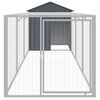 vidaXL Chicken Cage with Run Anthracite 117x405x123 cm Galvanised Steel