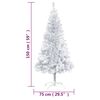 vidaXL Artificial Pre-lit Christmas Tree with Ball Set Silver 150 cm PET