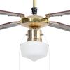 vidaXL Ceiling Fan with Light 106 cm Brown