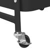 vidaXL Storage Trolley 3-Tier Black 42x41.5x77 cm Steel