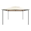 vidaXL Gazebo Pavilion Tent Canopy 4x4 m Steel Beige