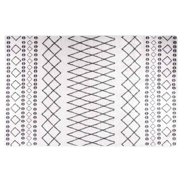 vidaXL Rug Washable 80x150 cm Black and White