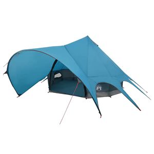 vidaXL Teepee Tent 5-Person with Roof Blue and Grey 415 x 415 x 247 cm