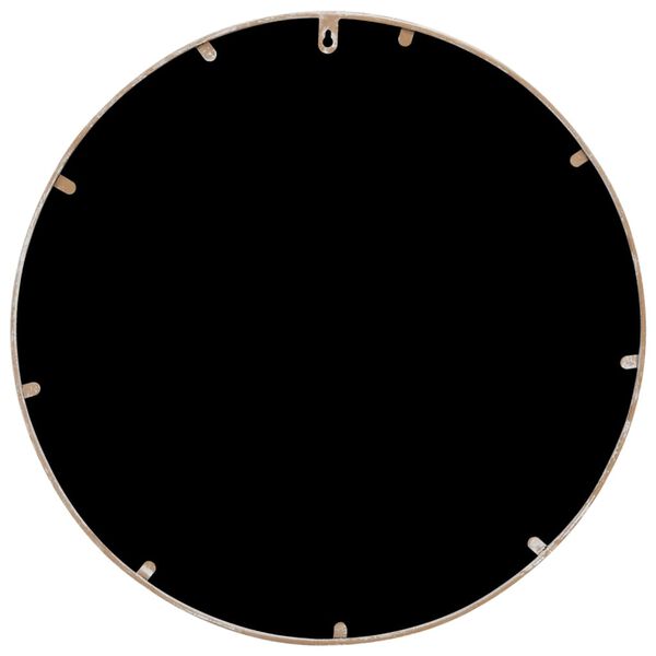 vidaXL Garden Mirror Sand 40x3 cm Iron Round for Outdoor Use