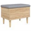 vidaXL Storage Bench Sonoma Oak 62x42x46 cm Engineered Wood