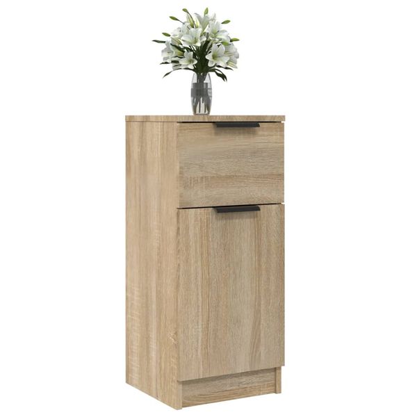 vidaXL Sideboards 2 pcs Sonoma Oak 30x30x70 cm Engineered Wood