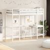 vidaXL Loft Bed without Mattress White 75x190 cm Small Single Solid Wood Pine