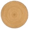 vidaXL Braided Area Rug with Ruffle Edge 150 cm Jute Round