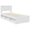 vidaXL Bed Frame with Headboard White 90 x 190 cm Solid Pine Wood