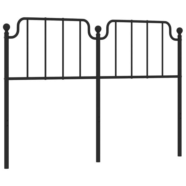 vidaXL Metal Replace Headboard Black 160 cm