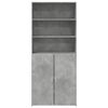 vidaXL Highboard Concrete Grey 80x42.5x185 cm Engineered Wood