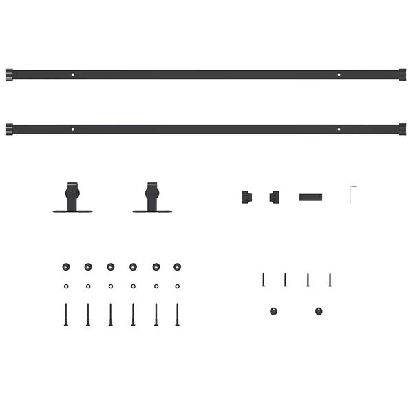 vidaXL Sliding Cabinet Door Kit 213 cm Carbon Steel