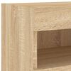 vidaXL TV Wall Cabinets with LED Lights 2 pcs Sonoma Oak 80x30x40 cm