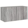 vidaXL 5 Piece TV Wall Units Grey Sonoma Engineered Wood