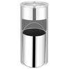 vidaXL Wall Ashtray Dustbin Stainless Steel 26 L