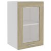 vidaXL Hanging Glass Cabinet "Lyon" Sonoma Oak 40x31x60 cm