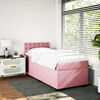 vidaXL Box Spring Bed with Mattress Pink 90x190 cm Velvet