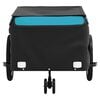 vidaXL Bike Trailer Black and Blue 45 kg Iron