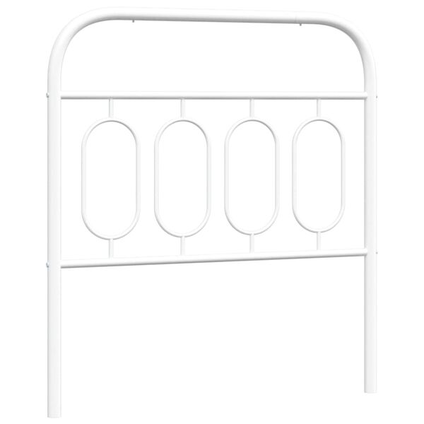 vidaXL Metal Headboard White 90 cm