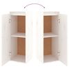 vidaXL TV Cabinets 2 pcs White Solid Wood Pine