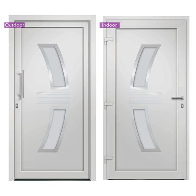 vidaXL Front Door White 108x208 cm