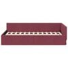 vidaXL Corner Bed Frame with Headboard Wine Red 90 cm x 200 cm Velvet