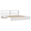 vidaXL Bed Frame with Headboard without Mattress White 180x200 cm Super King