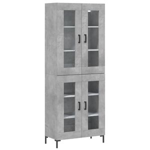 vidaXL Highboard Concrete Grey 69.5x34x180 cm Engineered Wood
