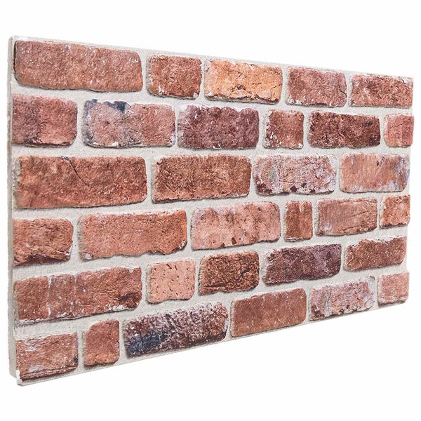 vidaXL Wall Panels 10 pcs Red 100 x 50 cm EPS Foam