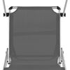 vidaXL Folding Sun Loungers with Roof 2 pcs Aluminium&Textilene Grey