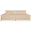 vidaXL Bed Frame without Mattress Solid Wood 160x200 cm