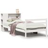 vidaXL Bookcase Bed without Mattress White 90x190 cm Single Solid Wood Pine