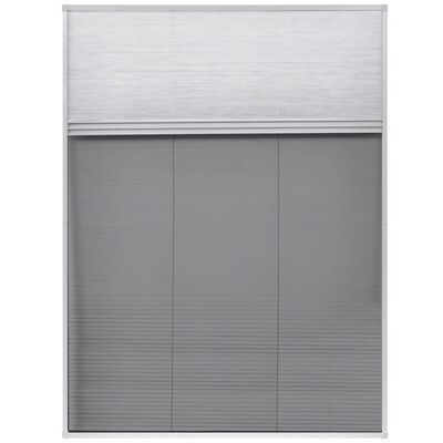 vidaXL Plisse Insect Screen for Windows Aluminium 60x80 cm with Shade