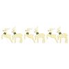 vidaXL LED Reindeers 6 pcs Gold Fabric