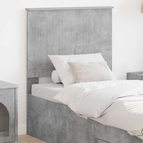 vidaXL Headboard with Headboard Concrete Grey 75 cm Engineered wood