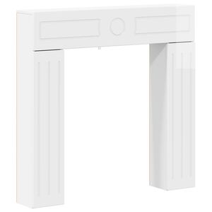 vidaXL Fireplace Surround High Gloss White 102 x 18 x 100.5 cm