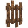 vidaXL Wall-Mounted Coat Rack Wall-Mounted Smoked Oak 60 x 3 x 82 cm
