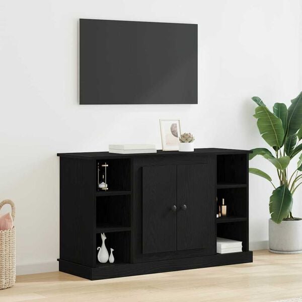 vidaXL Sideboard Black Oak 100 x 35.5 x 60 cm Engineered Wood