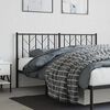 vidaXL Metal Headboard Black 160 cm