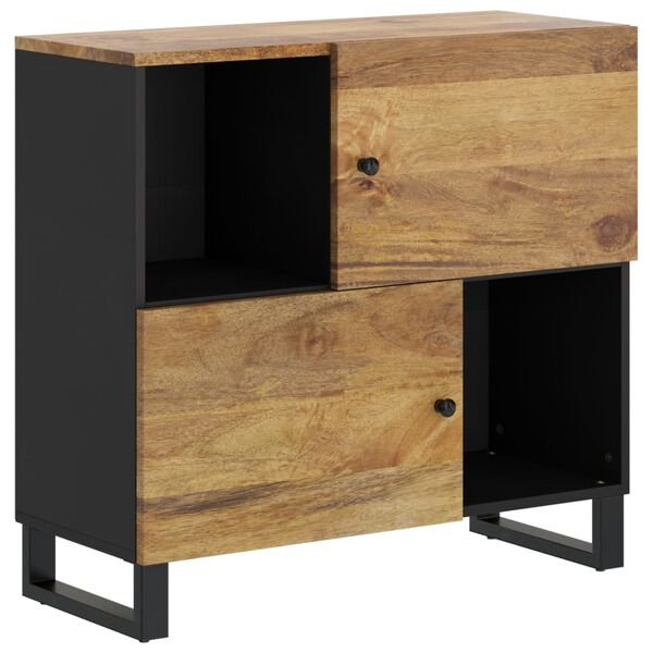 vidaXL Sideboard with 2 Doors 80x33x75 cm Solid Wood Mango