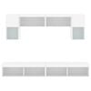 vidaXL 6 Piece TV Wall Units with LED White Engineered Wood