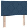 vidaXL Headboard with LED Strip Lights Adjustable Blue 180 cm Fabric