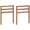 vidaXL Armrest 2 pcs Natural 59 x 4 x 73 cm Solid Acacia Wood