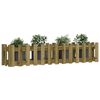 vidaXL Garden Raised Bed with Fence Design 150x30x30 cm Impregnated Wood Pine