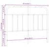 vidaXL Metal Replace Headboard White 120 cm