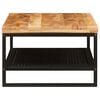 vidaXL Coffee Table Brown and Black 110 x 55 x 35 cm Solid Mango Wood