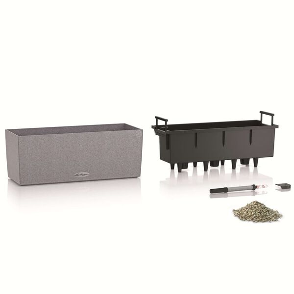 LECHUZA Planter BALCONERA Stone 50 ALL-IN-ONE Grey