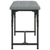 vidaXL Dining Bench Light Grey 62x32x45 cm Steel and Fabric